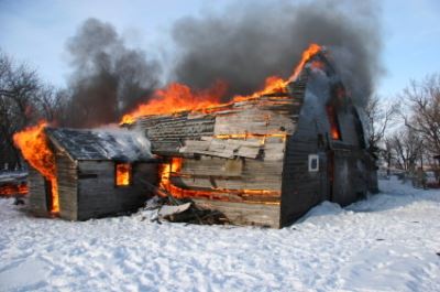 Winter Home Fire
