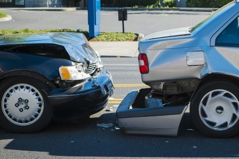 two cars after a rear end car accident